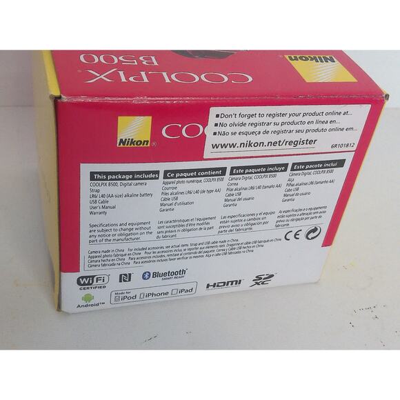 Nikon CoolPix B500 Red READ Parts or Repair READ AS IS - Picture 3 of 8